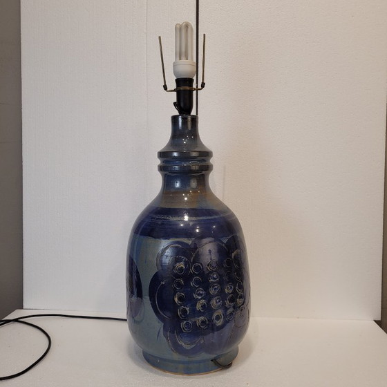 Image 1 of Tischlampe, glasierte Keramik, Hanne Stentøj, Skandinavische Moderne, 60er Jahre - Dänemark