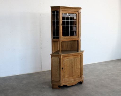 Brutalist Deense hoekkast/vitrinekast