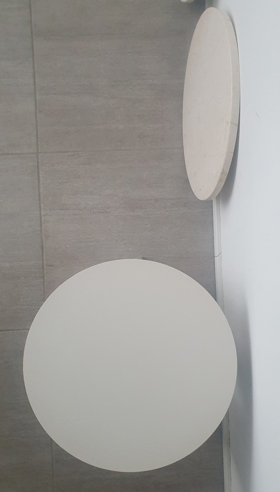 Image 1 of Authentic Design - Androgyne Marble Top Side Tables by Danielle Siggerud (Menu)