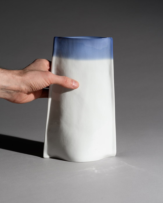 Image 1 of Johan van Loon x Rosenthal Studio-Line Glossy Paper Porcelain Vase Duo Maritime