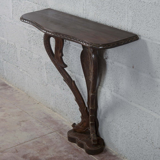 Petite Console Murale Style Empire – Bois, Klassiek (photo 7 of 10)