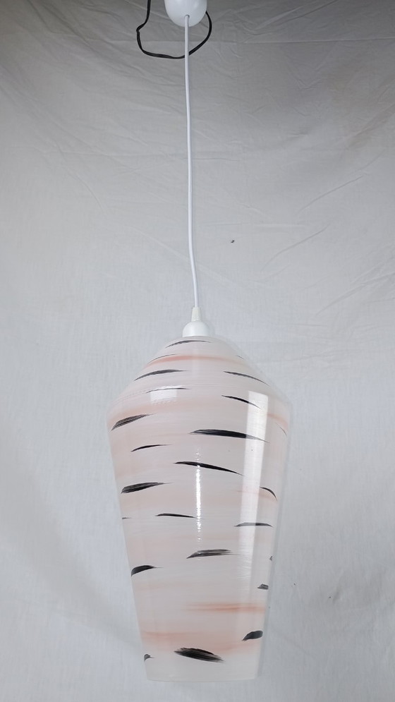 Image 1 of Rara lampada a sospensione francese in stile Mid-Century Modern nello stile di LUNEL