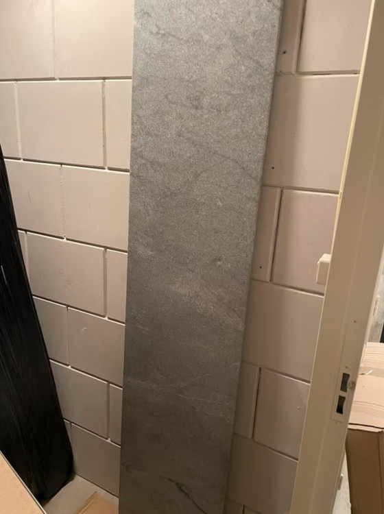 Image 1 of Plateau en marbre massif de luxe 218 x 47 cm