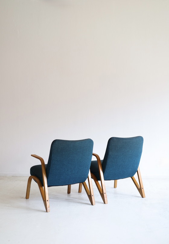 Set di 2 poltrone vintage Paul Bode, anni '50 – Wood, Textile (photo 4 of 5)