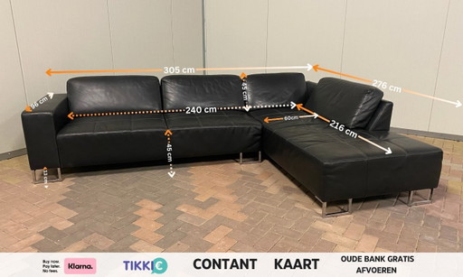 Piet Klerkx Grote Leren Hoekbank– Ruime Hoekcomfort-Tijdloze Lederen Elegantie-Gratis Levering