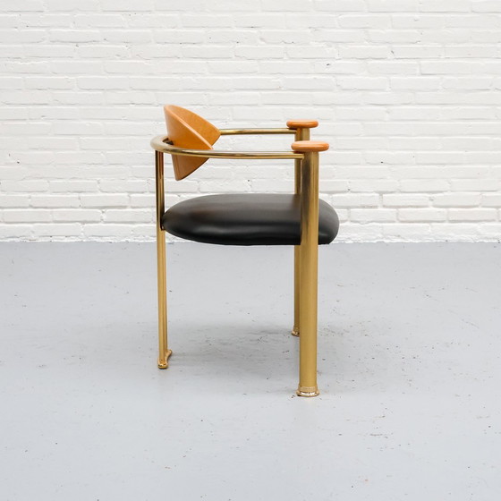 Image 1 of Postmodern Eetkamerstoelen Goud 