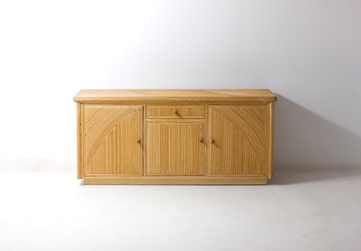 Dressoir van rotan uit de jaren 80 – ladekasten, Wicker (photo 2 of 12)