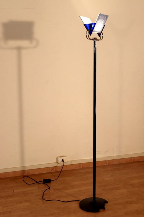 Image 1 of Lampada da terra vintage Triana di Arteluce, 1985 di Perry King e Santiago Miranda