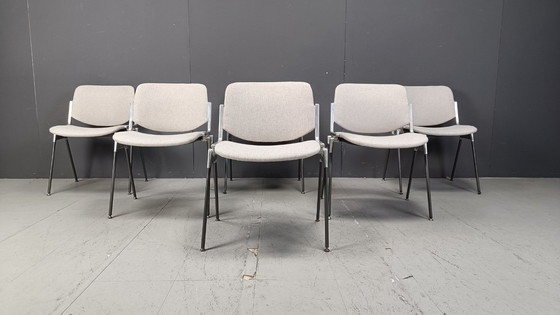 Image 1 of Vintage Dsc 106 Side Chairs By Giancarlo Piretti For Castelli, Set Of 6