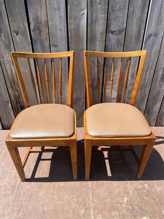 Vintage wooden dining chairs 1 of 26, Brown, Mid Century Modern (photo 9 of 11)