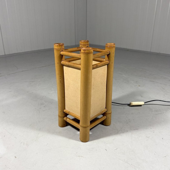 Image 1 of Rattan table lamp 1970s