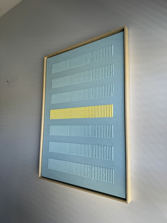 Quadro Materico Blu Giallo (50x70 Cm) – Decorazioni murali, Canvas, Wood (photo 3 of 5)