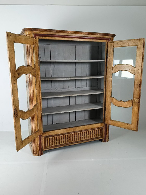 Image 1 of Antique French painted cabinet