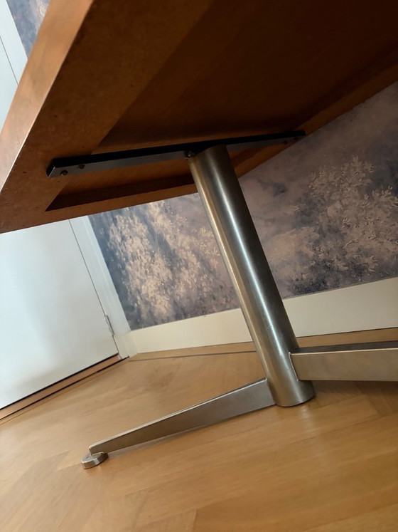 Image 1 of Mooie houten salontafel met stalen poten