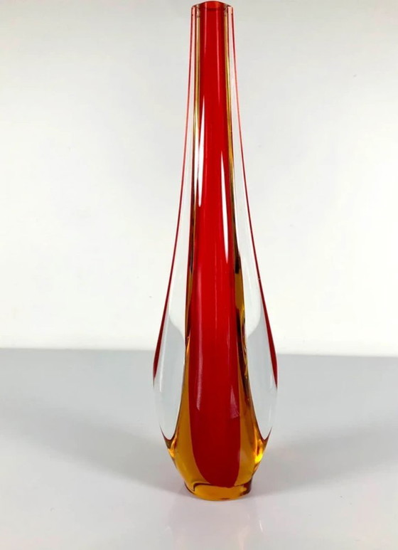 Image 1 of Flavio Poli Murano Vase - Seguso Vetri d'Arte - Sommerso Technique