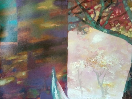 Dipinto a Olio Originale Espressionismo Astratto Paesaggio Giardino Autunnale – Dipinti e disegni, Canvas (photo 7 of 9)