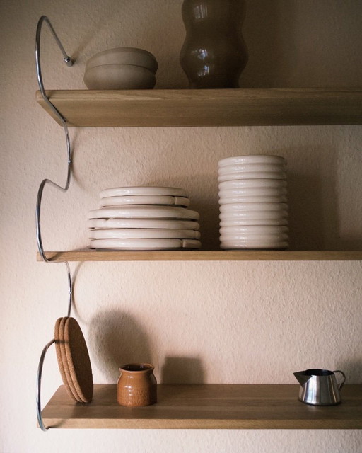 Solid Wood Shelf “Onda” // Schneid Studio Chrome Oak