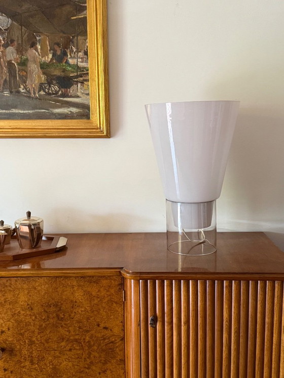 Monumental Floor / Table Glass Table Lamp, Selenova Italy, 1970s (photo 3 of 8)