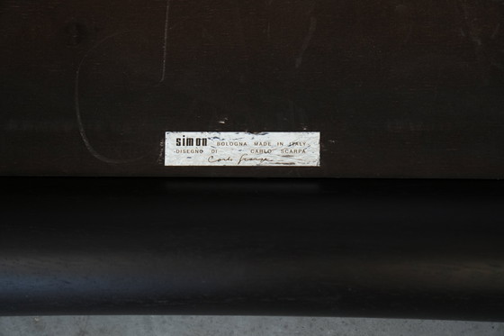 Image 1 of 1973 "Cornaro" Sofa & Fauteuil Set door Carlo Scarpa voor Gavina - Iconisch Italiaans Modernistisch Ontwerp