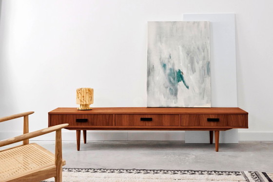 Image 1 of Lowboard 3 laden eiken gebeitst teak - L01