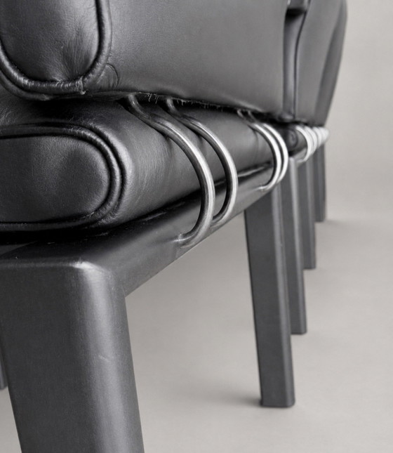 6 Vintage Quadro fauteuils — Bruno Rey & Charles Polin voor Dietiker, Zwitserland, 1989 – Eetkamerstoelen (photo 5 of 15)