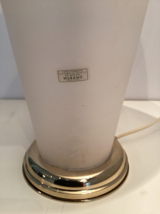 Vintage 80s Table lamp with Murano glass – Brass (photo 2 of 8)
