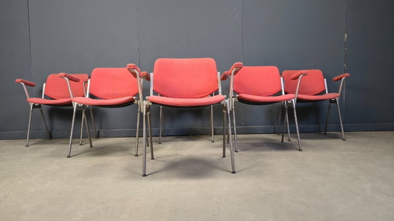 Image 1 of Chaises d'appoint vintage DSC 106 de Giancarlo Piretti pour Castelli, années 1970 - lot de 6