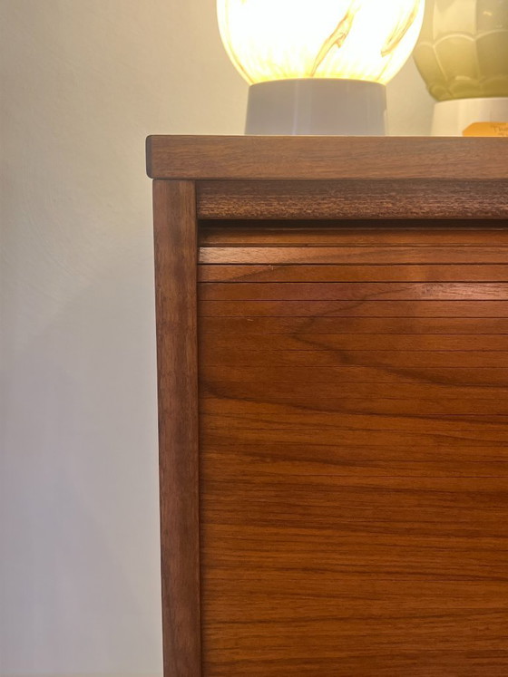 Image 1 of Vintage Platenmeubel / Kastje Met Roldeur, Kinnarps Zweden