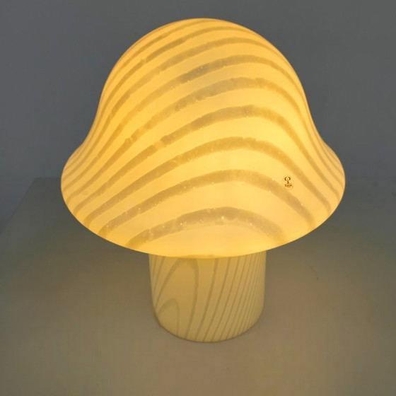 Image 1 of Peill & Putzler mushroom lamps 70s glass zebra