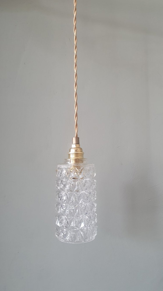 Vintage Getextureerde Hanglamp Midcentury Design. – Hanglampen, Brass (photo 12 of 12)