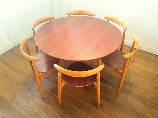 Eetkamer set van Hans J. Wegner voor Fritz Hansen