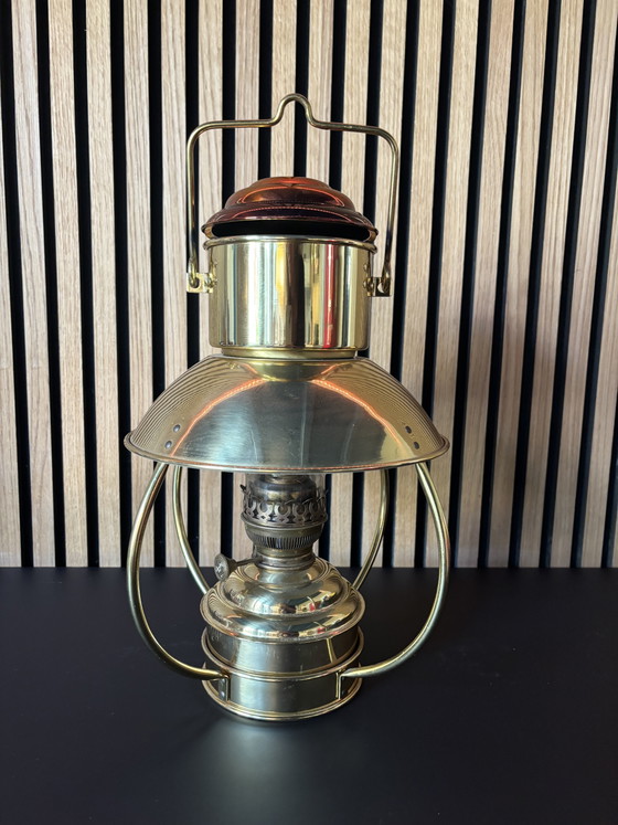 Lampada da Nave (1 di 2) Ottone – DHR & IDEAL Brenner, Lampade a sospensione, Brass (photo 2 of 8)