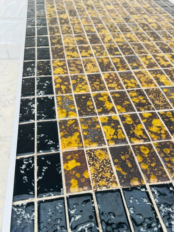 Image 1 of Salontafel in jaren 70-design, metallic keramiek