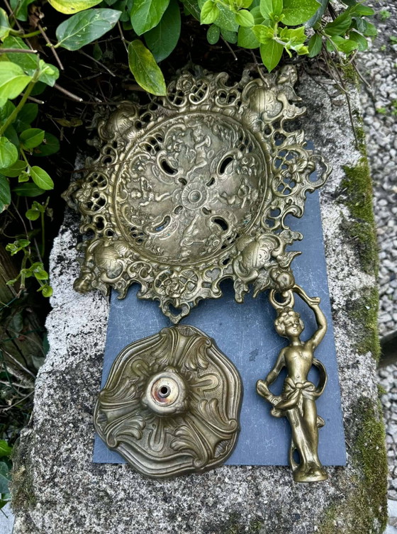 Large bronze fruit bowl from the 19th century. – Brass, Art Nouveau (photo 11 of 12)