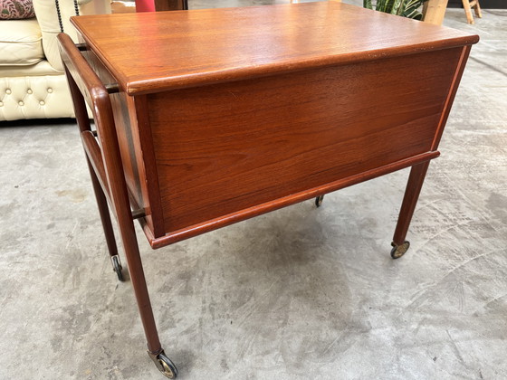 Image 1 of Vintage Danish Mid-Century Teak Sewing Cabinet/Chest