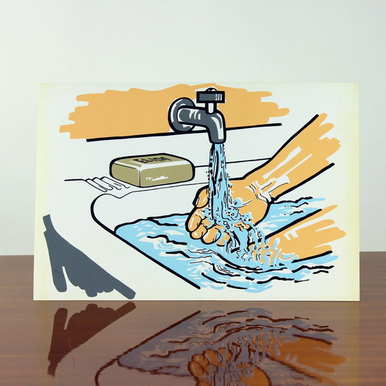 Image 1 of Panneau mural vintage tchécoslovaque de style Pop Art (années 1960)