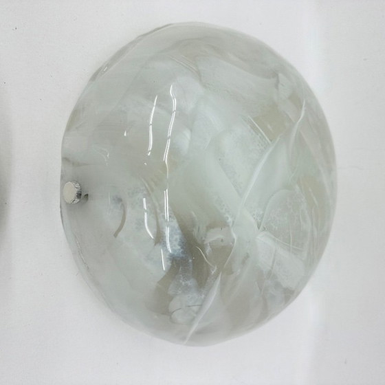 Image 1 of Paire d'encastrés hillebrand en verre de Murano, 1970