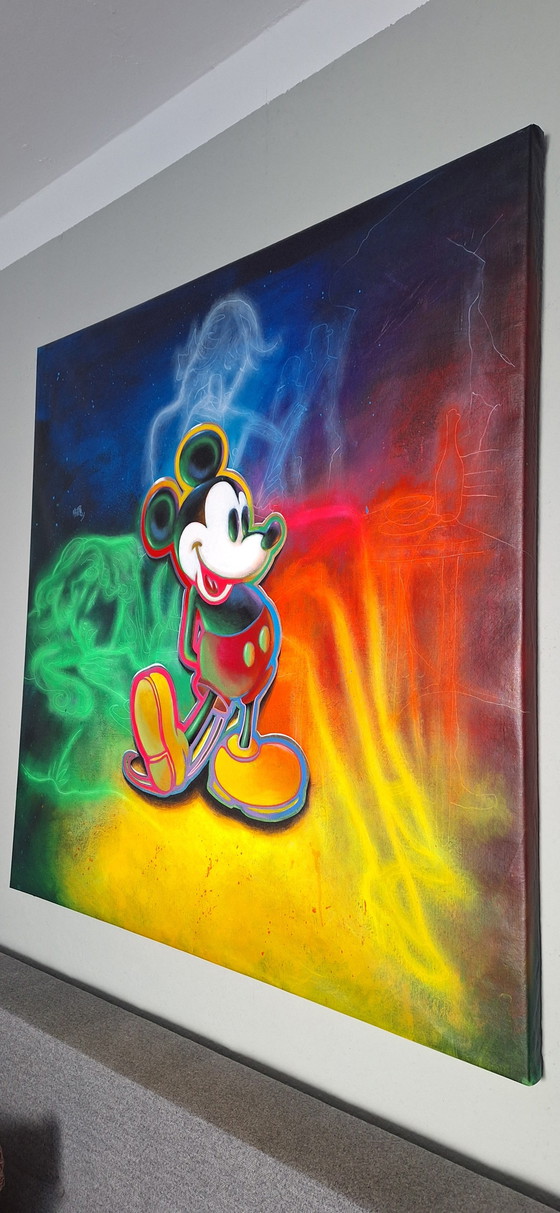 Œuvre unique représentant Mickey Mouse, réalisée par le célèbre artiste Michael Andrew Law, originaire de (photo 3 of 8)