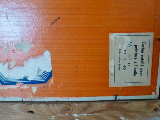 Image 1 of Gemälde von Deschuter – Schlafender Mann – in einem schönen Rahmen.