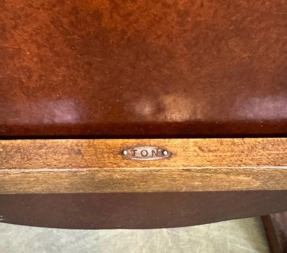 Image 1 of Vintage 3-zits bioscoopbank van Ton, jaren 60