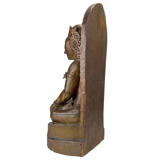 Inizio XX secolo, con vecchia etichetta di collezione (Dewi - dea) Dewi SRI – Sculture, Wood (photo 6 of 13)