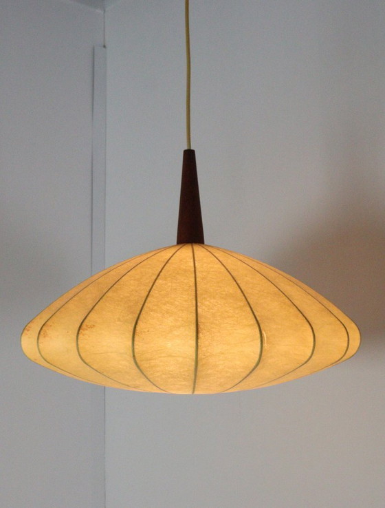 Vintage Cocoon Ufo Hanglamp – Hanglampen, Wood (photo 9 of 15)