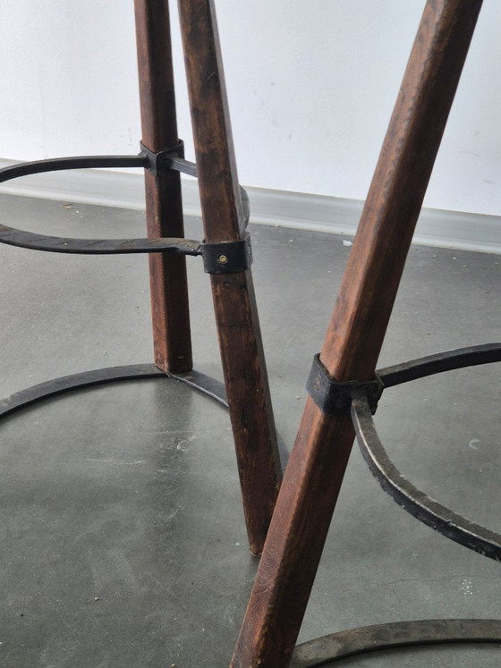 Image 1 of Vintage Brutalist Marbella Stools attributed to Sergio Rodrigues, 1970s, Set of 6