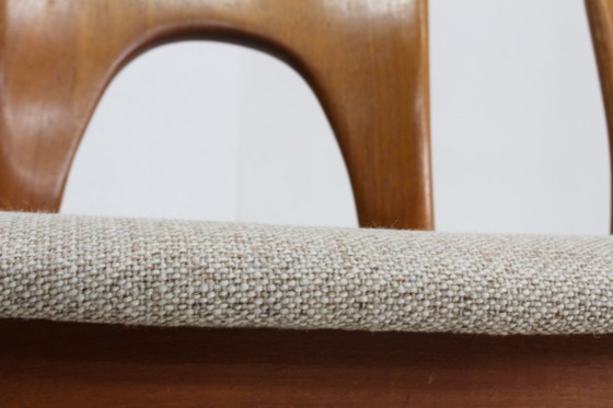 Vintage Danish Mid Century Dining chairs Niels Koefoed, set of 8, Wood, Textile, Brown, Mid Century Modern (photo 8 of 11)