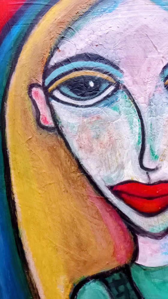 Image 1 of T.van Steenbergen "Labradoodlepup" nieuw 40 x 50 cm 