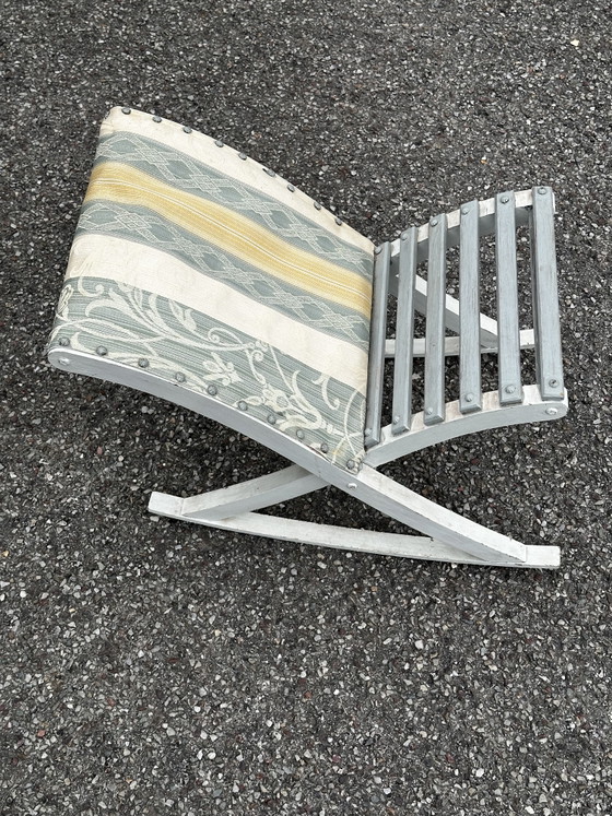 Sessel im Louis XV-Stil mit passendem Fußhocker – 20. Jahrhundert – Style Louis XV, Wood, Textile (photo 15 of 15)