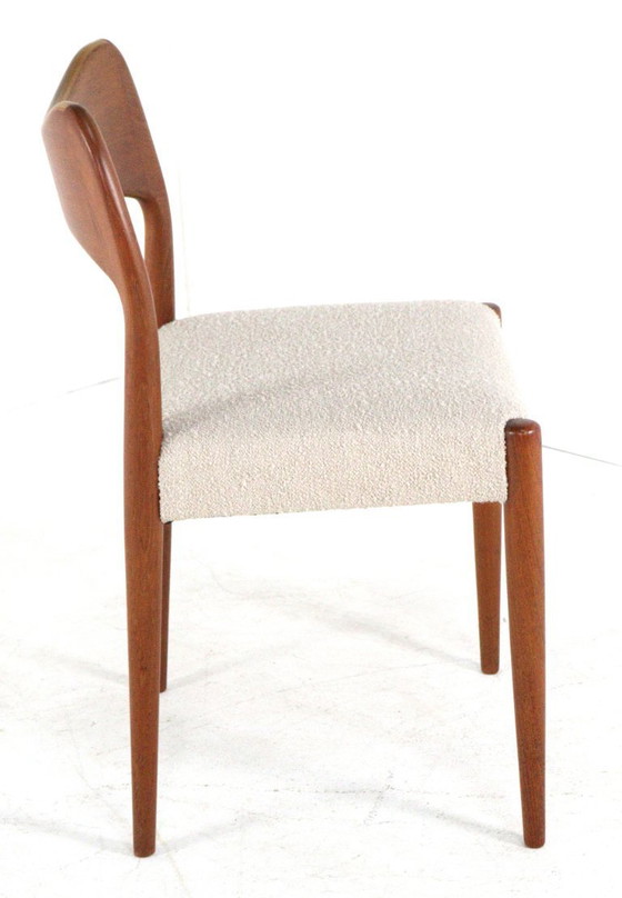 Image 1 of Set 4 Arne Hovmand Olsen voor Kold Mogens stoelen vintage nieuw gestoffeerd 