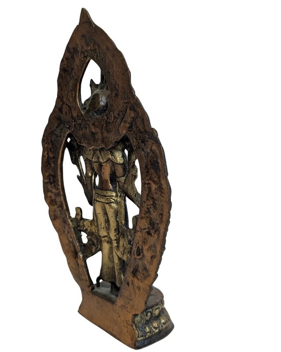 Tara de pie – estatua de bronce dorado al fuego, Tíbet o Nepal, ca. siglos XVIII-XIX – Esculturas, Bronze (photo 4 of 9)