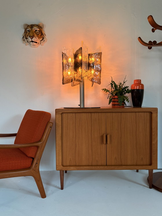 Vintage Murano glass table lamp, Italy '80s – rvs, Metal (photo 11 of 15)