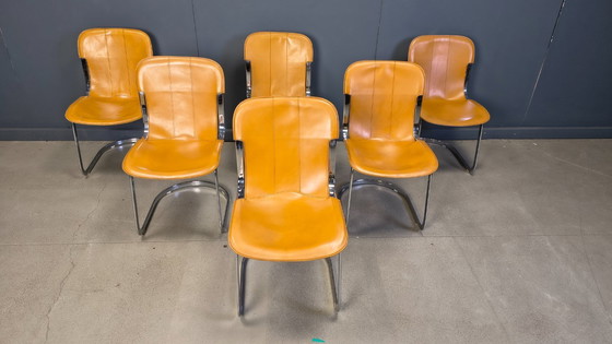 Image 1 of Vintage eetkamerstoelen van Cidue, set van 6, jaren 70